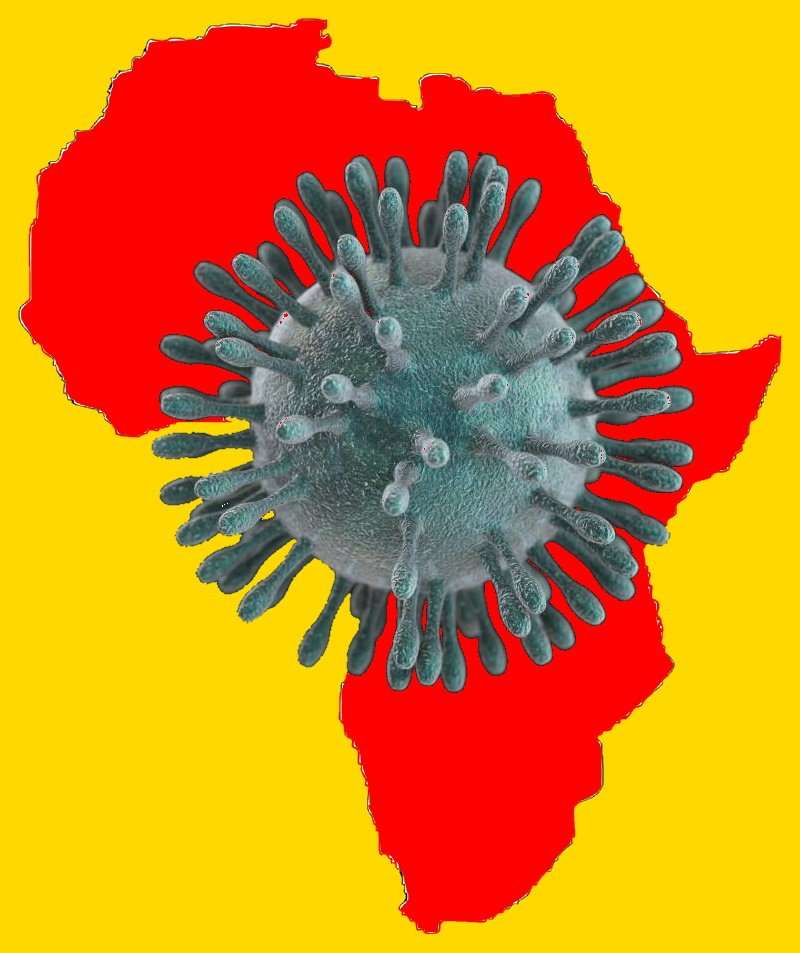 africa map coronavirus covid-19 heart of africa february 2020